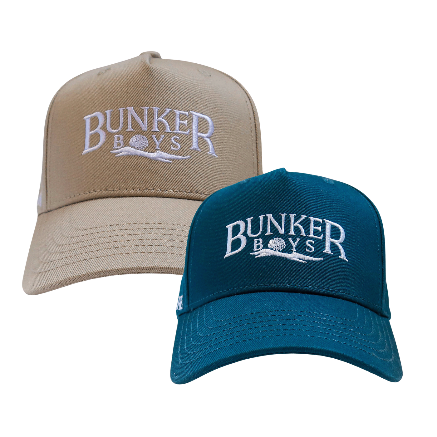 2-Hat Set in Beige and Blue