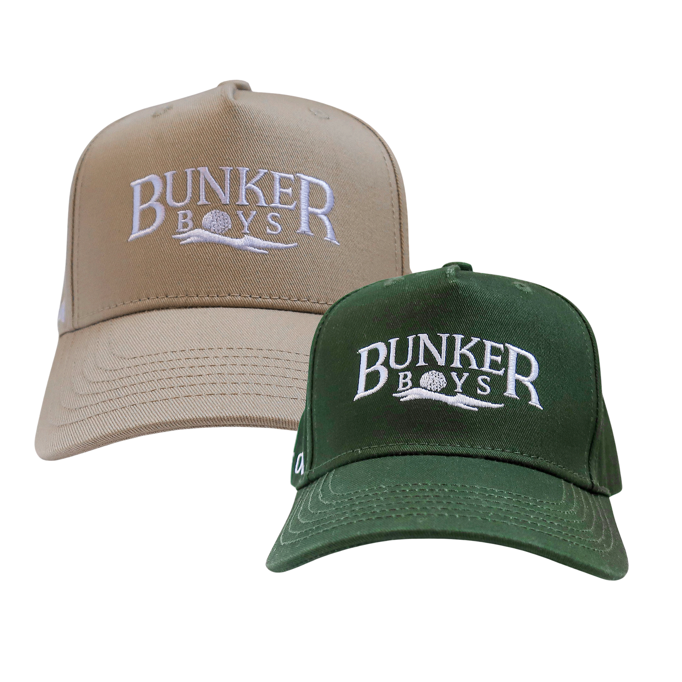 2-Hat Set in Beige and Green