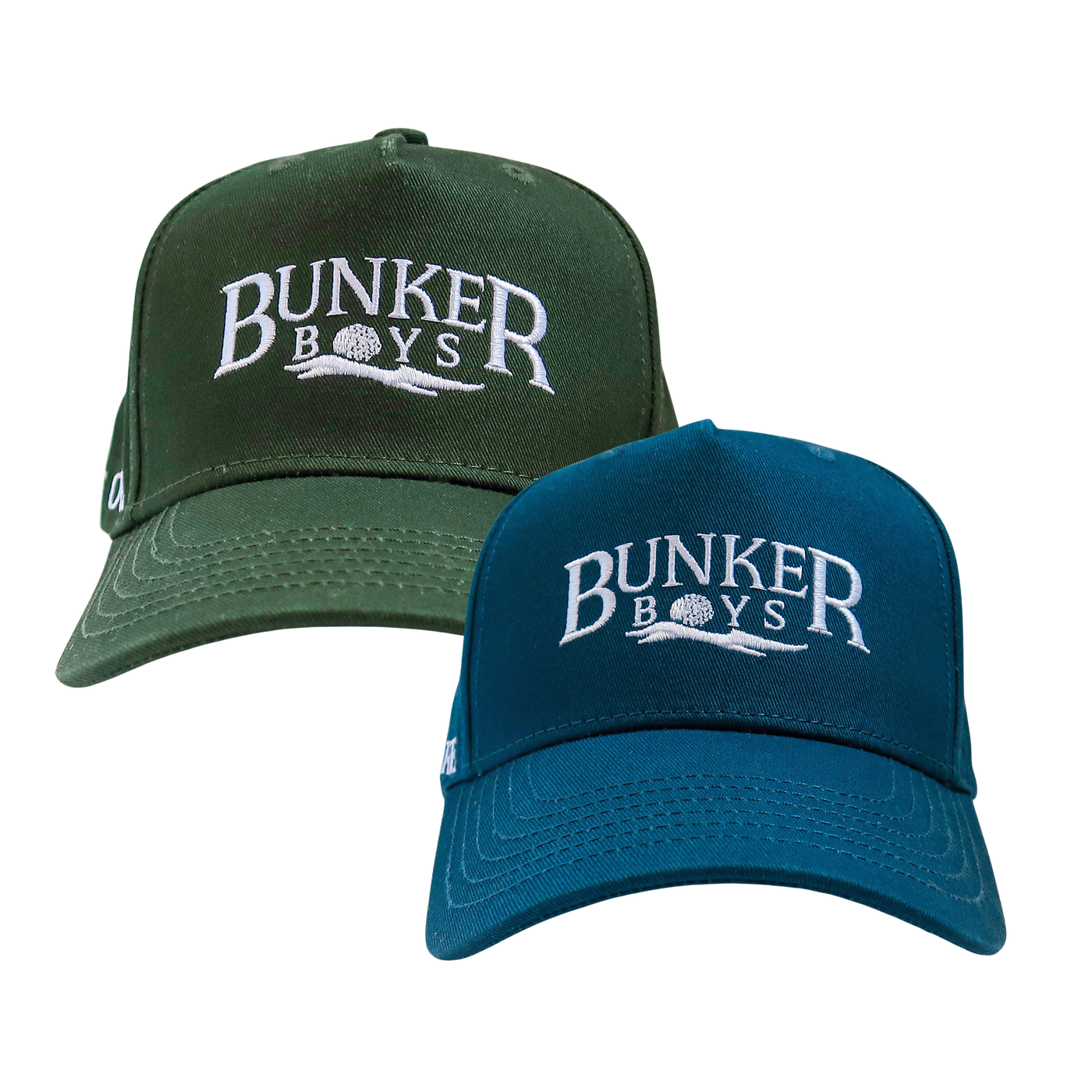 2-Hat Set in Green and Blue